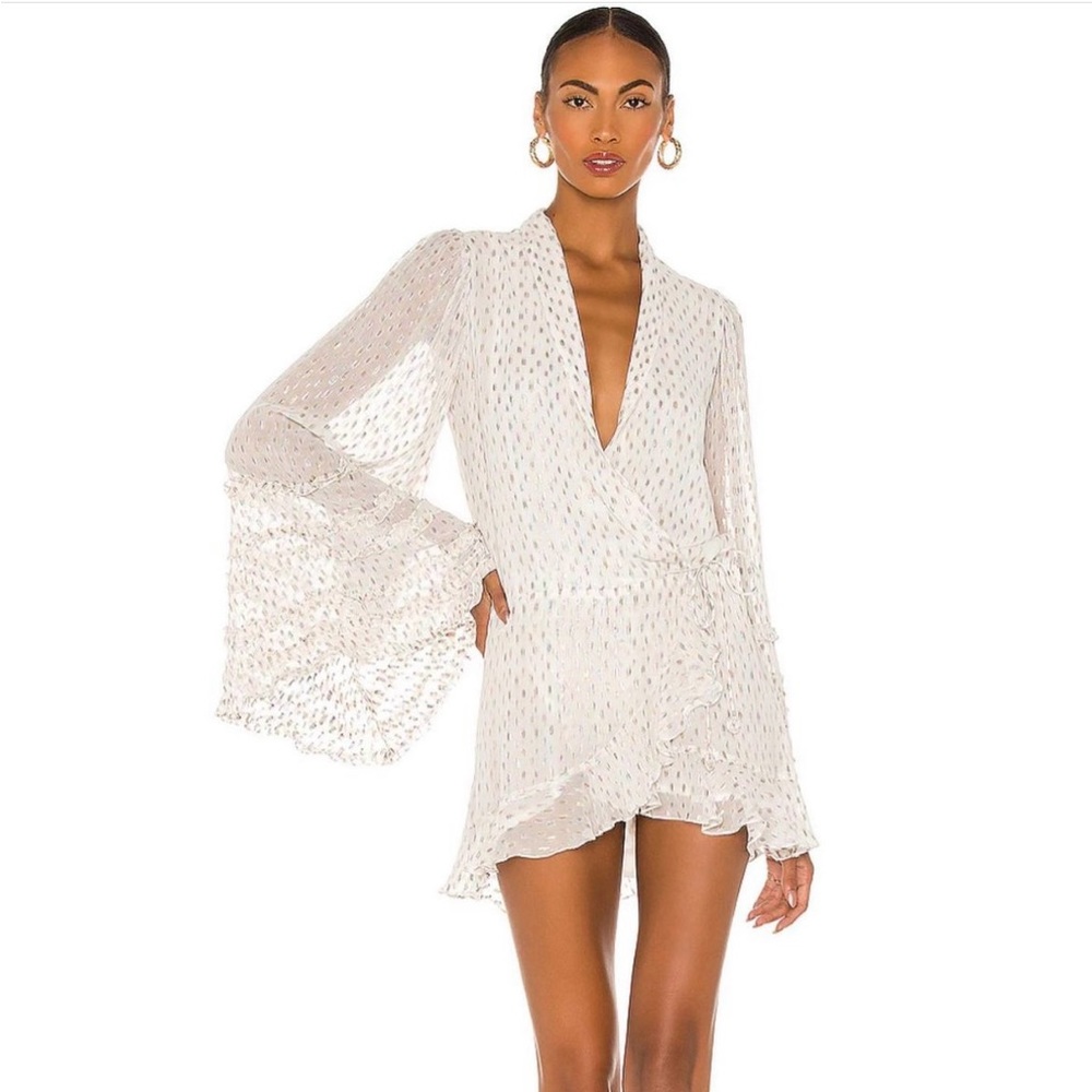 Rococo Sand Noi Mini Dress in Off White